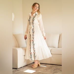 Piper and Scoot Orihah Embroidered Maxi Dress